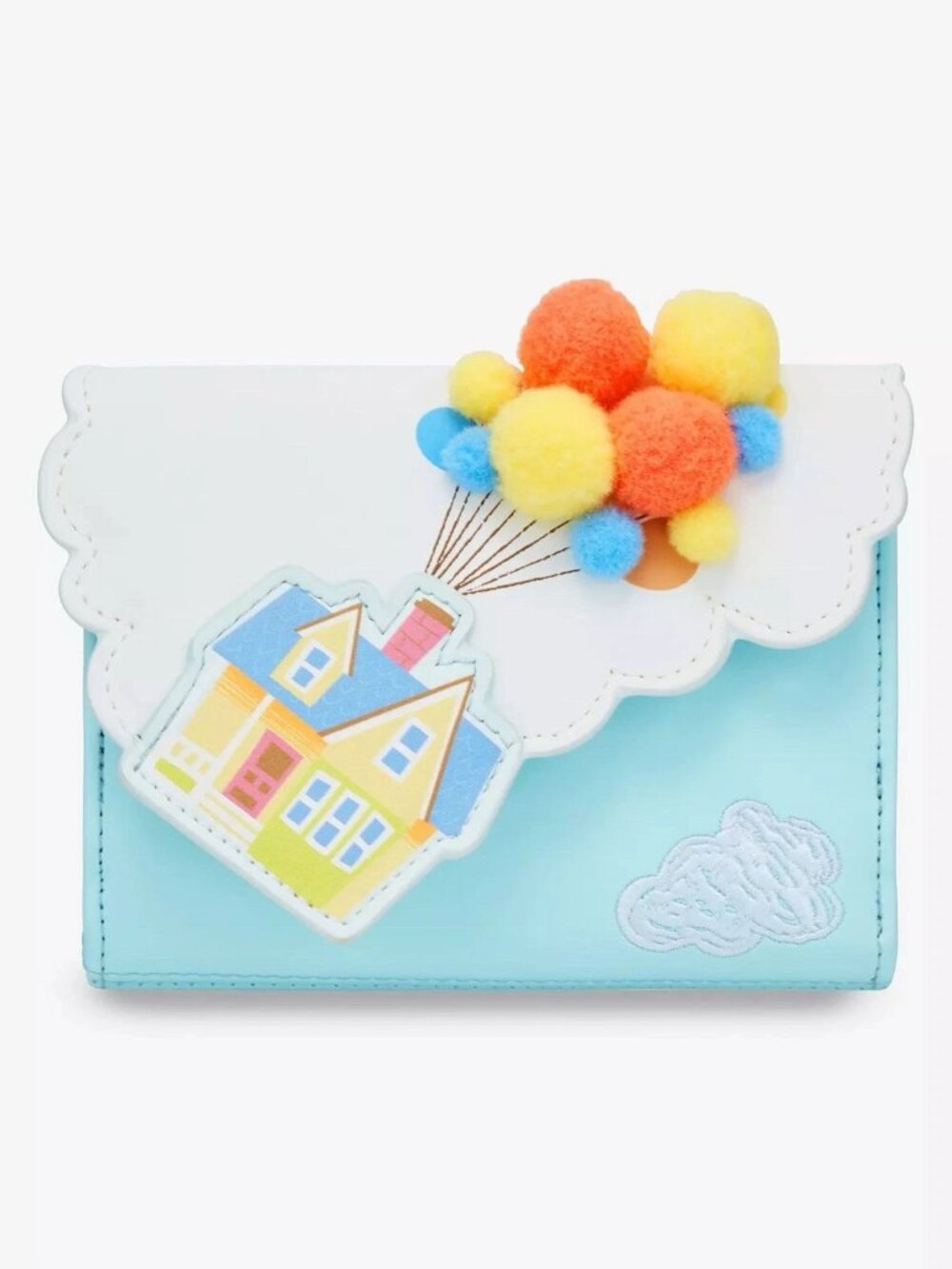 Loungefly Disney Pixar Up Wallet Pom Pom Balloons House Snap Wallet New